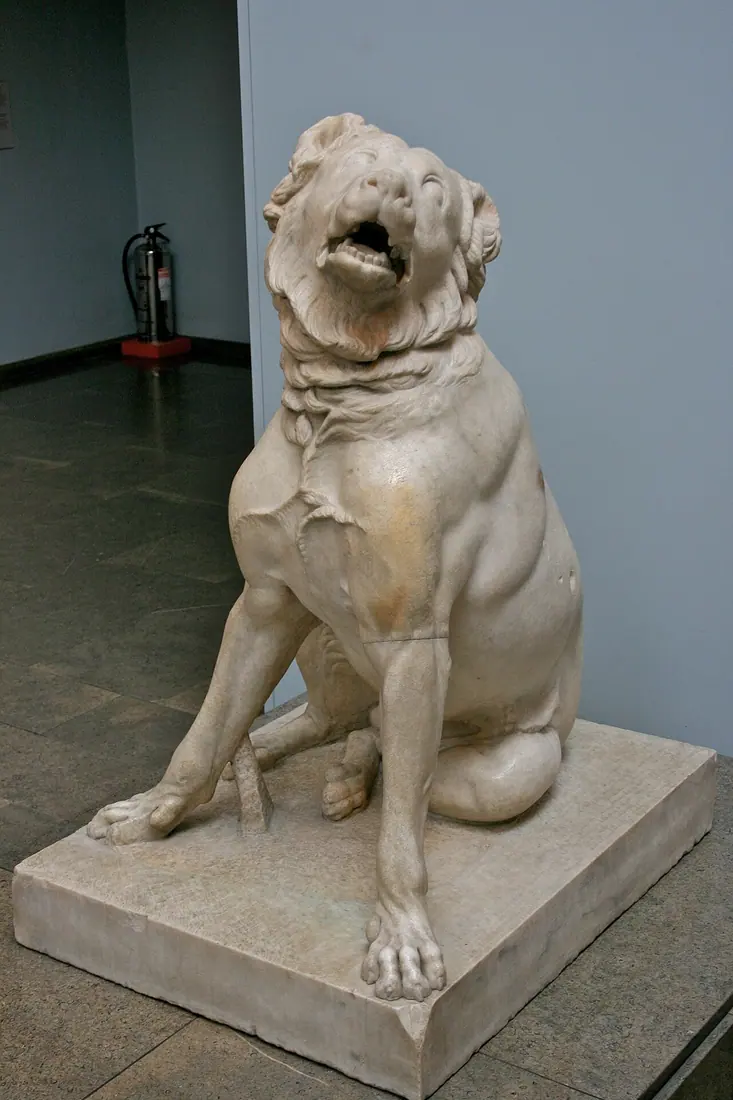 Molossian Hound. The version is sometimes known as "Jennings Dog". On display in the British Museum.